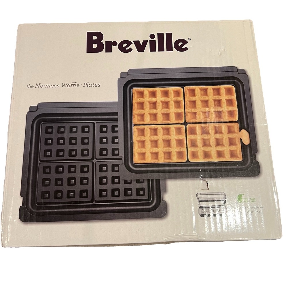 Breville No-Mess Waffle Plates for Breville Smart Grill (BGR820XL) New Sealed